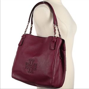 Excellent Tory Burch Harper Tote (Wine/Maroon)